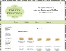 Tablet Screenshot of corkeycreations.com